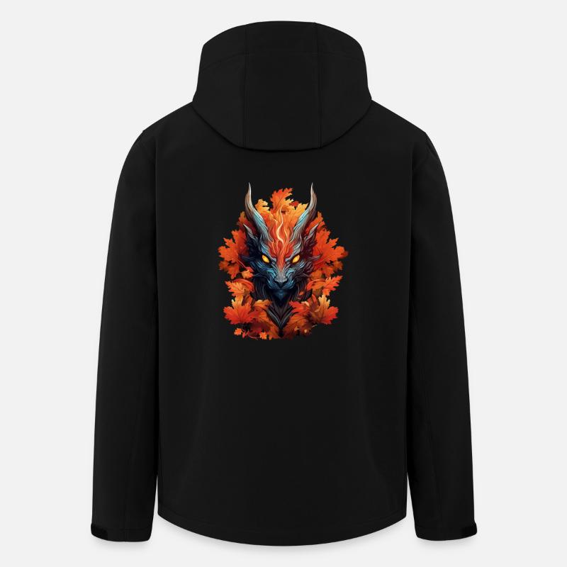 Herbst-Drache aus Laub - Recycelte Männer Softshell-Jacke von Stanley/Stella - Schwarz