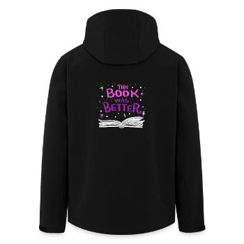 The Book was Better - Recycelte Männer Softshell-Jacke von Stanley/Stella - Schwarz - Hinten - AI Model Male 185 light (185cm)
