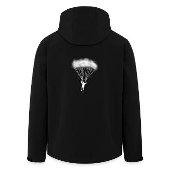 Parachutist T-shirt parachute gift - Men’s Recycled Softshell Jacket by Stanley/Stella - black - Back - AI Model Male 185 light (185cm)