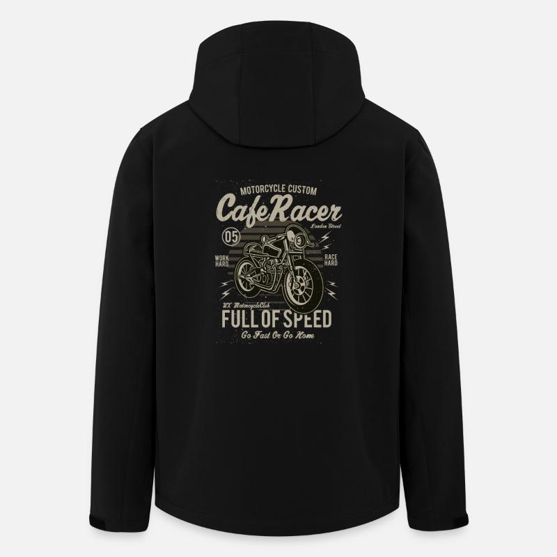 Cafe Racer - Recycelte Männer Softshell-Jacke von Stanley/Stella - Schwarz
