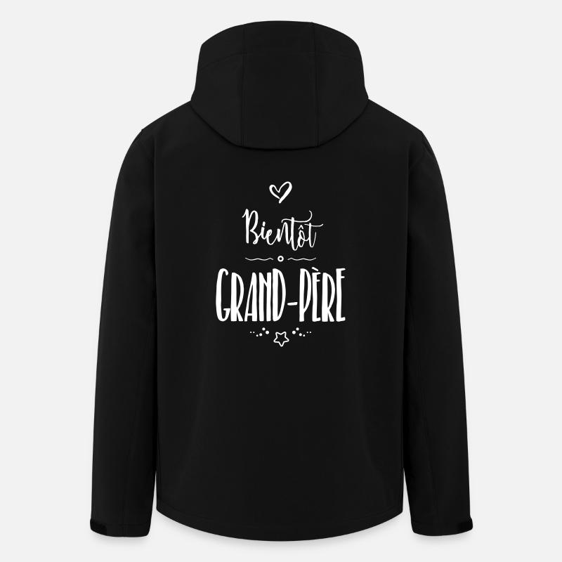Bientôt grand-père - Veste softshell homme en polyester recyclé Stanley/Stella - noir