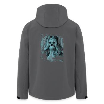 Skull Girl Tuerkis - Recycelte Männer Softshell-Jacke von Stanley/Stella - Schwarz - Hinten - AI Model Male 185 light (185cm)