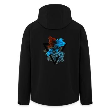 Color Cloud Colored Colorful Triangle Hipster T-Shirt - Men’s Recycled Softshell Jacket by Stanley/Stella - black - Back - AI Model Male 185 light (185cm)