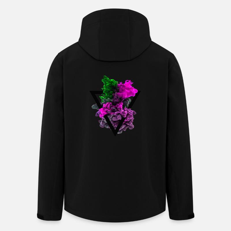 Color Cloud Colored Colorful Triangle Hipster T-Shirt - Men’s Recycled Softshell Jacket by Stanley/Stella - black