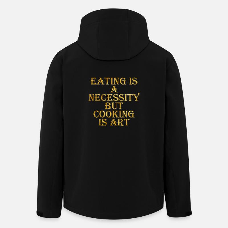 Cooking is Art - Veste softshell homme en polyester recyclé Stanley/Stella - noir