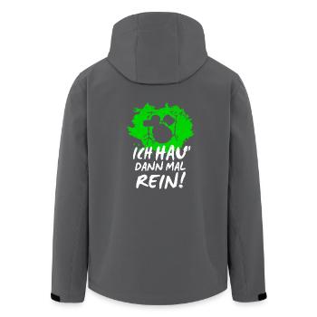 Drums - Recycelte Männer Softshell-Jacke von Stanley/Stella - Schwarz - Hinten - AI Model Male 185 light (185cm)