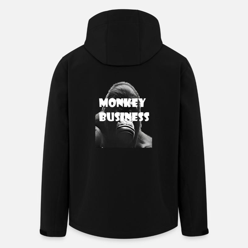 Monkey Business - Gorilla - Men’s Recycled Softshell Jacket by Stanley/Stella - black