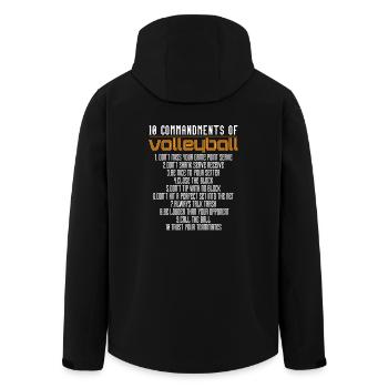 Volleyball - Volleyballspieler - Geschenk - Recycelte Männer Softshell-Jacke von Stanley/Stella - Schwarz - Hinten - AI Model Male 185 light (185cm)