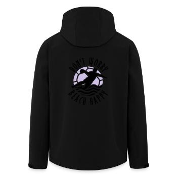 Don#t Worry Beach Happy Beachhandball - Recycelte Männer Softshell-Jacke von Stanley/Stella - Schwarz - Hinten - AI Model Male 185 light (185cm)