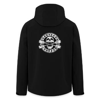 Rudersport Ruderer Totenschädel Totenkopf Kanu - Recycelte Männer Softshell-Jacke von Stanley/Stella - Schwarz - Hinten - AI Model Male 185 light (185cm)
