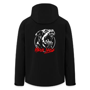 ROTTWEILER heul leise Hundespruch IGP Wilsigns - Recycelte Männer Softshell-Jacke von Stanley/Stella - Schwarz - Hinten - AI Model Male 185 light (185cm)