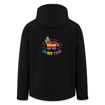 I'd hit that Pinata Cinco de Mayo gift idea - Men’s Recycled Softshell Jacket by Stanley/Stella - black - Back - AI Model Male 185 light (185cm)