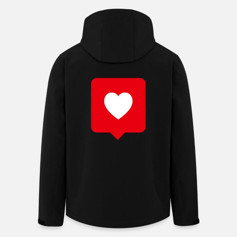 COMME MOI - amour de coeur - Veste softshell homme en polyester recyclé Stanley/Stella - noir