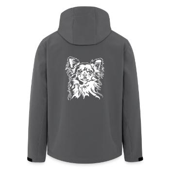 CHIHUAHUA Dog Portrait Dogs Wilsigns - Men’s Recycled Softshell Jacket by Stanley/Stella - black - Back - AI Model Male 185 light (185cm)