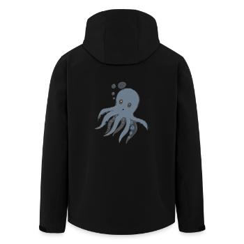 Kraken - octopus drawing - Men’s Recycled Softshell Jacket by Stanley/Stella - black - Back - AI Model Male 185 light (185cm)