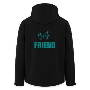 BEST FRIEND - Men’s Recycled Softshell Jacket by Stanley/Stella - black - Back - AI Model Male 185 light (185cm)