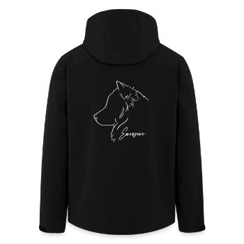 Eurasier Profile Dogs Dog Wilsigns - Men’s Recycled Softshell Jacket by Stanley/Stella - black - Back - AI Model Male 185 light (185cm)