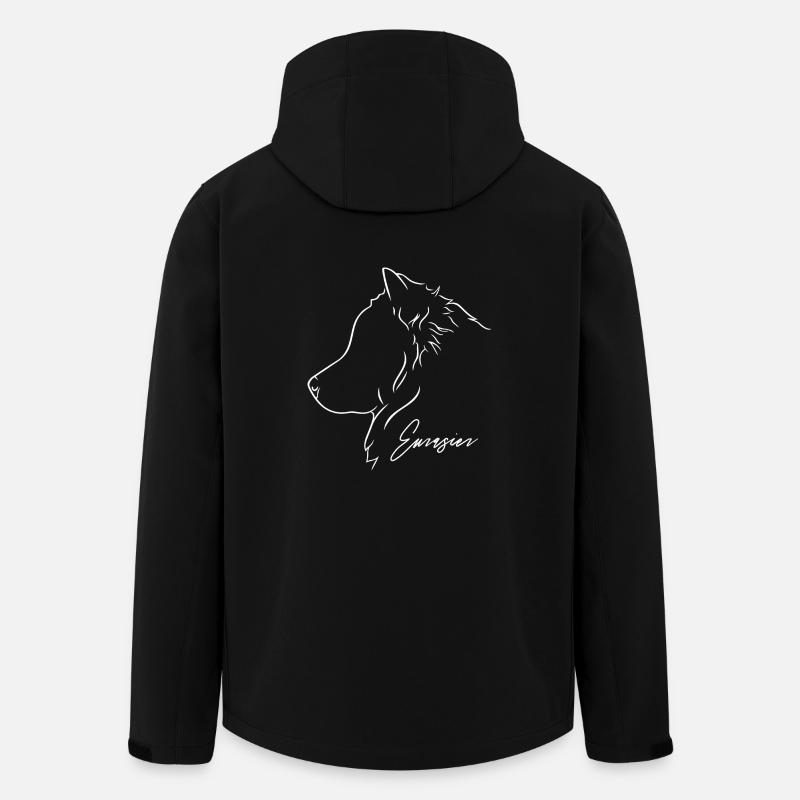Eurasier Profil Chiens Chiens Wilsigns - Veste softshell homme en polyester recyclé Stanley/Stella - noir