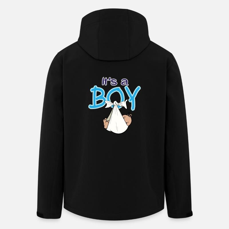 Babyshower It's a boy - Men’s Recycled Softshell Jacket by Stanley/Stella - black