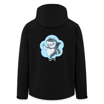 requin drôle - Veste softshell homme en polyester recyclé Stanley/Stella - noir - Dos - AI Model Male 185 light (185cm)