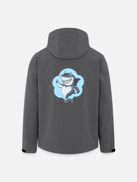funny shark - Men’s Recycled Softshell Jacket by Stanley/Stella - black