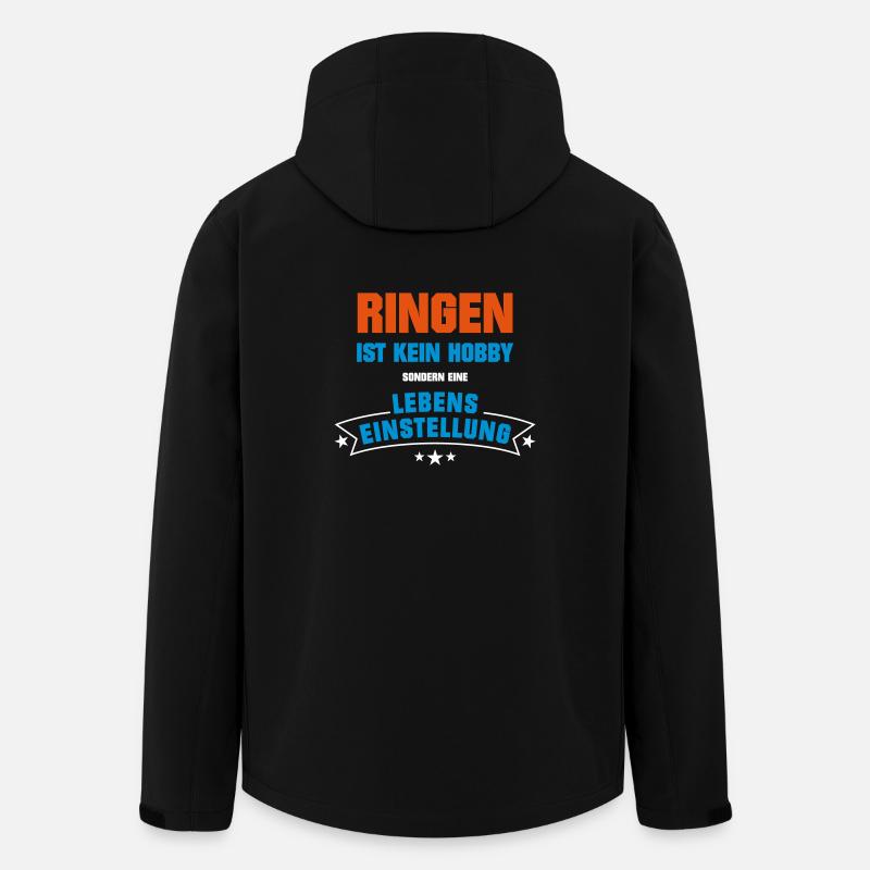 Ringen Sportart - Recycelte Männer Softshell-Jacke von Stanley/Stella - Schwarz