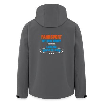 Fahrsport Sportart - Recycelte Männer Softshell-Jacke von Stanley/Stella - Schwarz - Hinten - AI Model Male 185 light (185cm)