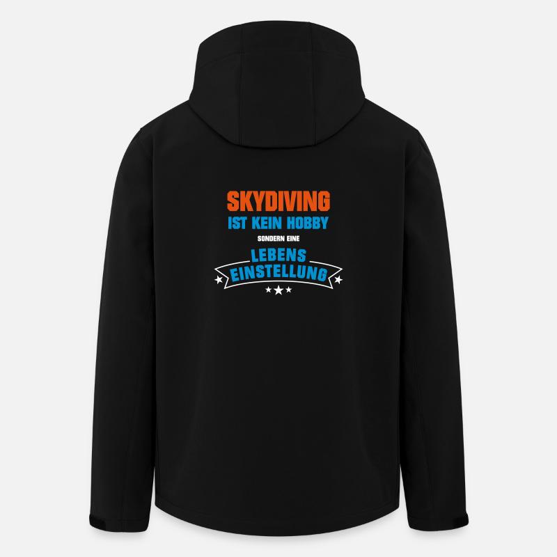 Skydiving Sportart - Recycelte Männer Softshell-Jacke von Stanley/Stella - Schwarz