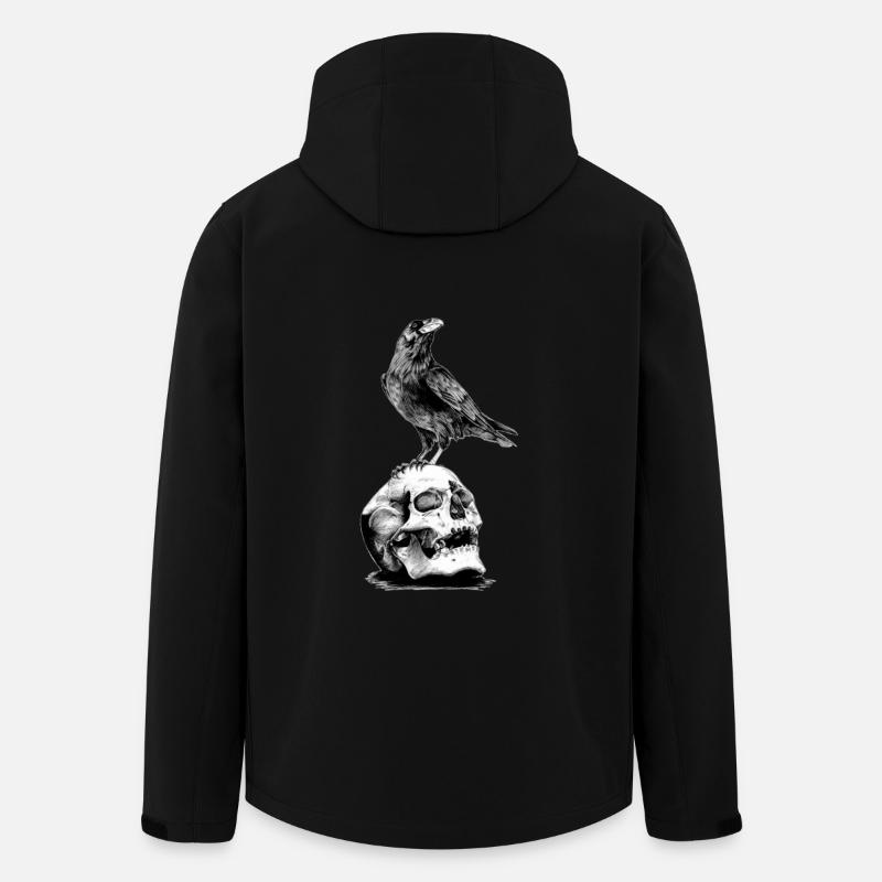 Skull with a crow - Men’s Recycled Softshell Jacket by Stanley/Stella - black