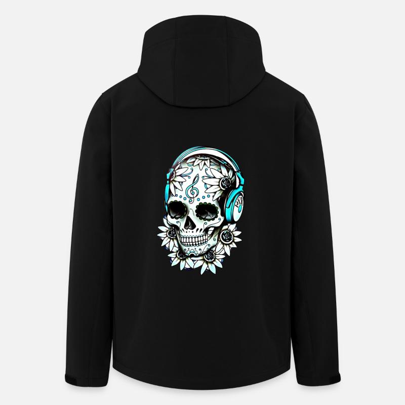 Music Skull - Men’s Recycled Softshell Jacket by Stanley/Stella - black