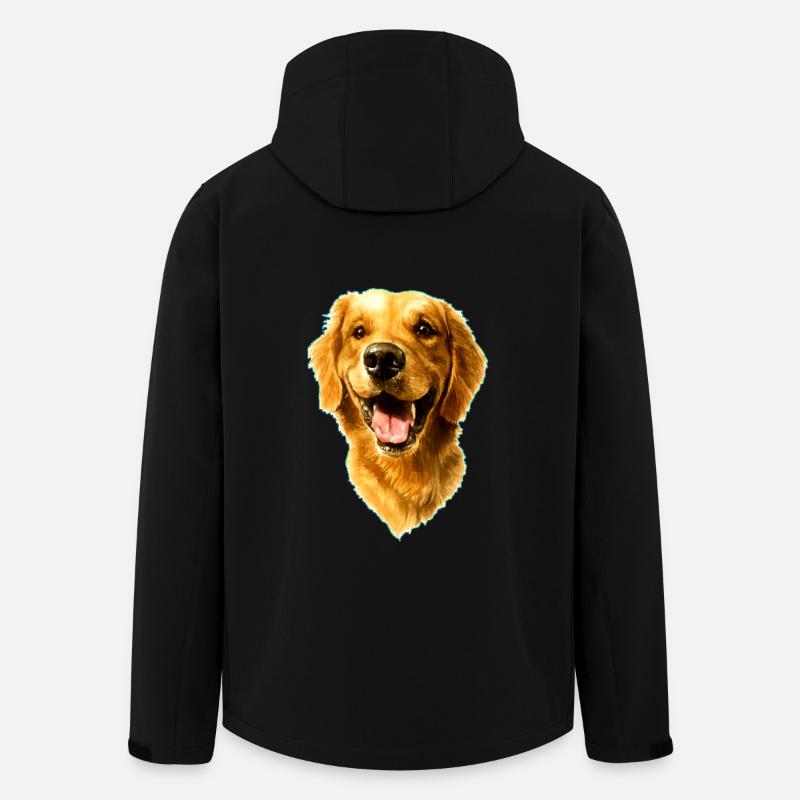 Golden Retriver - Recycelte Männer Softshell-Jacke von Stanley/Stella - Schwarz