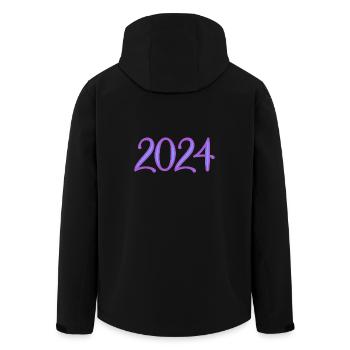 2024. YEAR - Men’s Recycled Softshell Jacket by Stanley/Stella - black - Back - AI Model Male 185 light (185cm)