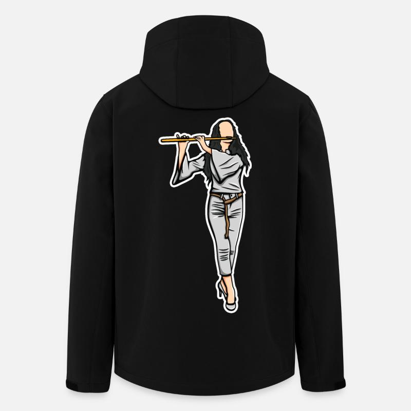 Flötistin Skizze - Recycelte Männer Softshell-Jacke von Stanley/Stella - Schwarz