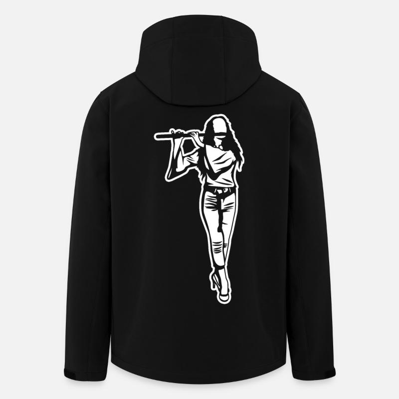 Flöte Mädchen Zeichnung - Recycelte Männer Softshell-Jacke von Stanley/Stella - Schwarz