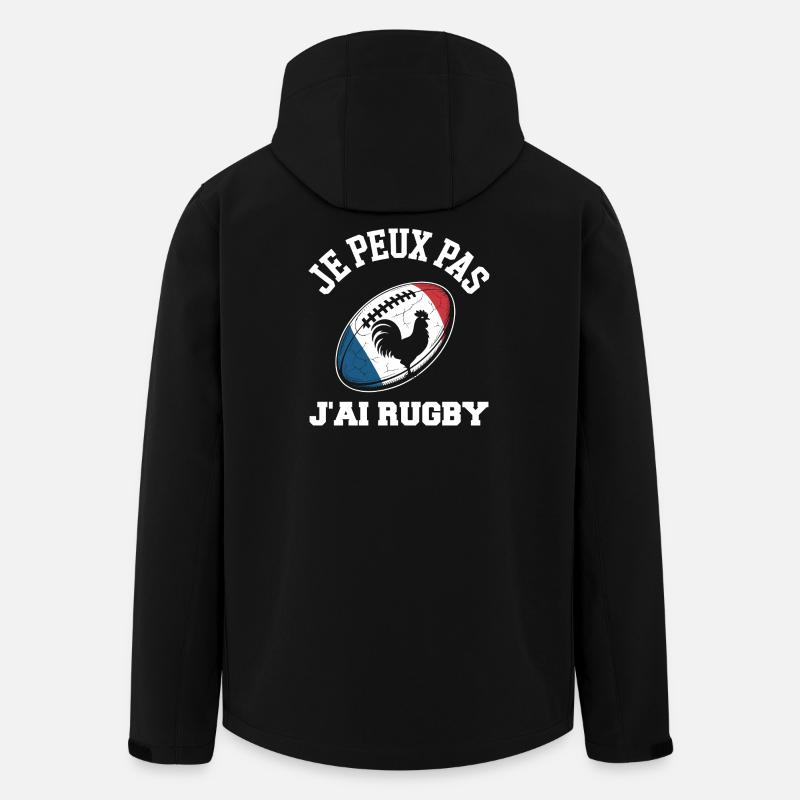 Je Peux Pas J'ai Rugby - Veste softshell homme en polyester recyclé Stanley/Stella - noir