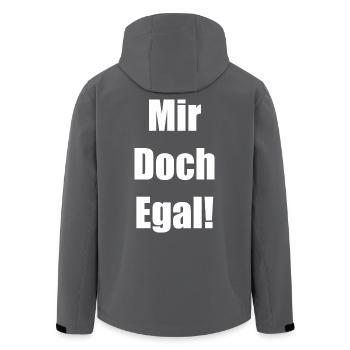 Mir Doch Egal! - Recycelte Männer Softshell-Jacke von Stanley/Stella - Schwarz - Hinten - AI Model Male 185 light (185cm)