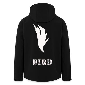 T-shirt Logo officiel de la marque BIRD - Veste softshell homme en polyester recyclé Stanley/Stella - noir - Dos - AI Model Male 185 light (185cm)
