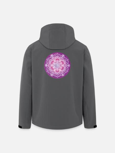 Mandala Amethyst – Intuition & innere Klarheit - Recycelte Männer Softshell-Jacke von Stanley/Stella - Schwarz