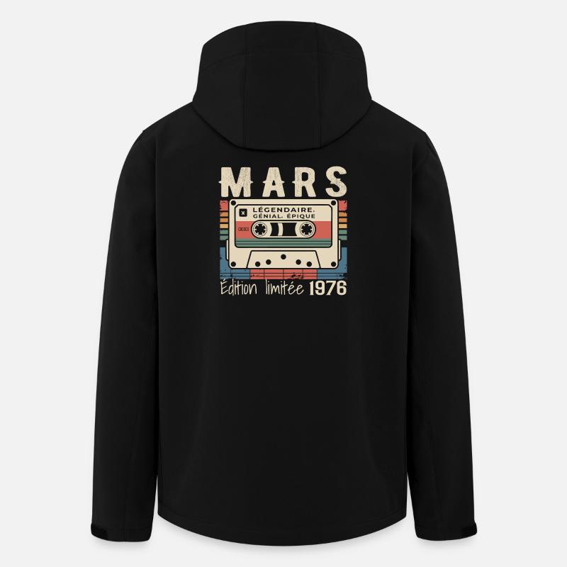 Birthday 1976 March 1976 born in March 1976 - Men’s Recycled Softshell Jacket by Stanley/Stella - black