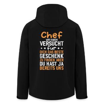 Chef wir haben Versucht das beste Geschenk - Men’s Recycled Softshell Jacket by Stanley/Stella - black - Back - AI Model Male 185 light (185cm)