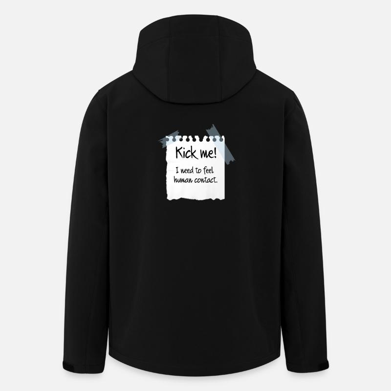 Kick me! - Veste softshell homme en polyester recyclé Stanley/Stella - noir