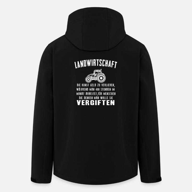 Landwirtschaft - Recycelte Männer Softshell-Jacke von Stanley/Stella - Schwarz