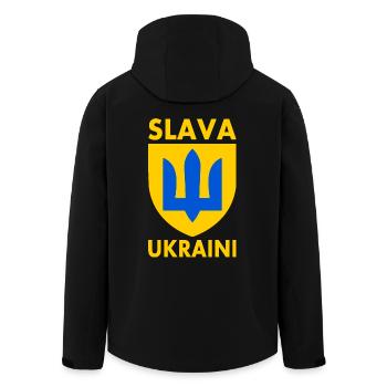 Slava ukraini - Veste softshell homme en polyester recyclé Stanley/Stella - noir - Dos - AI Model Male 185 light (185cm)