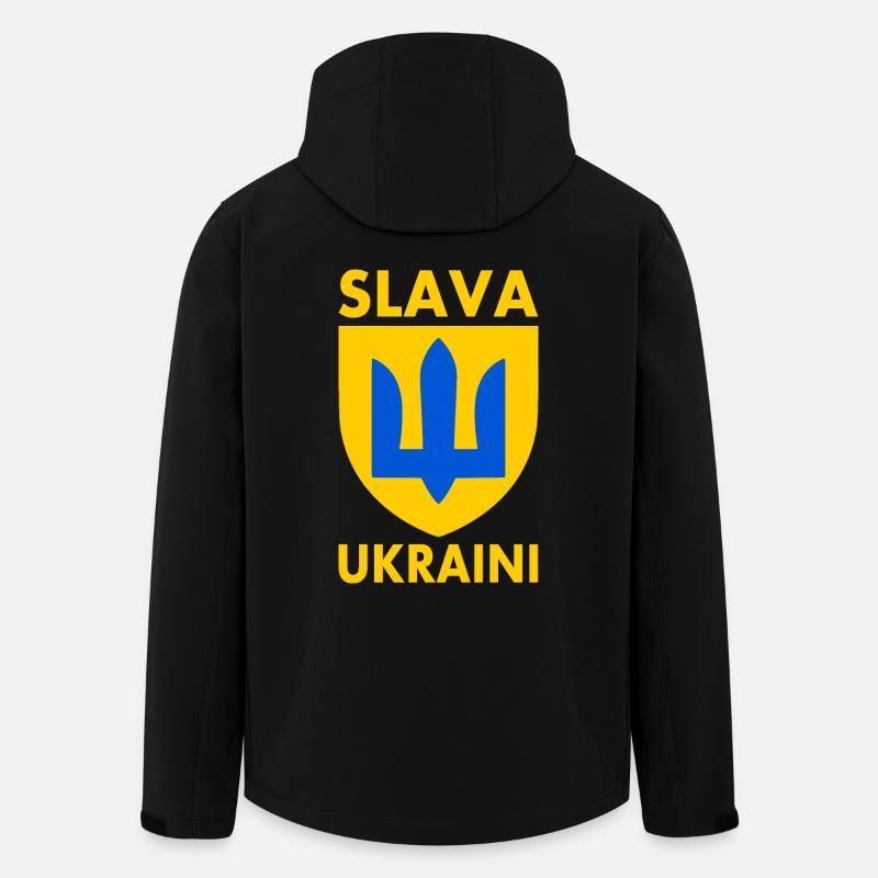 Slava ukraini - Men’s Recycled Softshell Jacket by Stanley/Stella - black