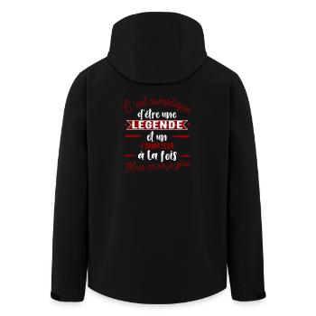 Formateur une légende cadeau - Veste softshell homme en polyester recyclé Stanley/Stella - noir - Dos - AI Model Male 185 light (185cm)
