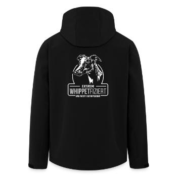 WHIPPETFIZIERT Whippet Hunde Spruch Wilsigns - Recycelte Männer Softshell-Jacke von Stanley/Stella - Schwarz - Hinten - AI Model Male 185 light (185cm)