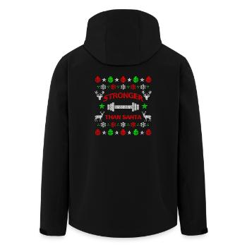 cadeau de remise en forme de Noël pour hommes forts laids - Veste softshell homme en polyester recyclé Stanley/Stella - noir - Dos - AI Model Male 185 light (185cm)