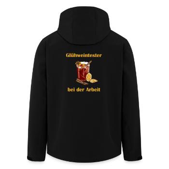 Gluehweintester - Recycelte Männer Softshell-Jacke von Stanley/Stella - Schwarz - Hinten - AI Model Male 185 light (185cm)