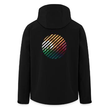 Hipster cadeau forêt couleurs caresse arbre de lune - Veste softshell homme en polyester recyclé Stanley/Stella - noir - Dos - AI Model Male 185 light (185cm)
