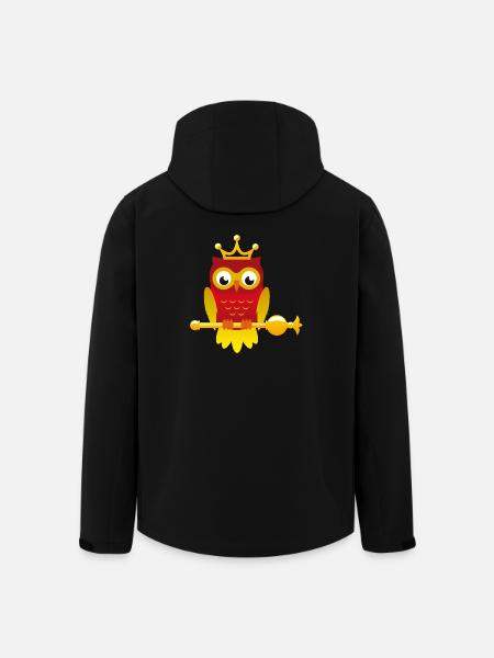King owl with scepter - Men’s Recycled Softshell Jacket by Stanley/Stella - black